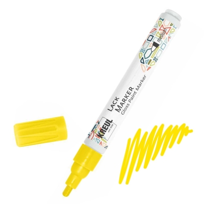 Маркер лак, връх-заоблен 2-4 mm, жълт