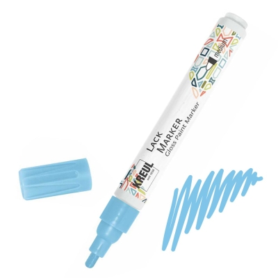 Маркер лак, връх-заоблен 2-4 mm, светлосин