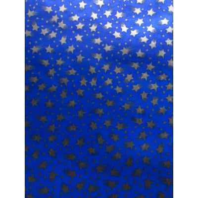 Хартия прозрачна твърда, 115 g/m2, 50 x 60 cm, 1л, Падащи звезди, син