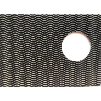 Картичка с кръгъл прозорец, велпапе W-вълна, А6, 5 бр., черен