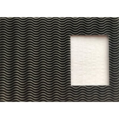 Шейкър картичка с правоъгълен прозорец, велпапе W-вълна, А6, 5 бр., черен