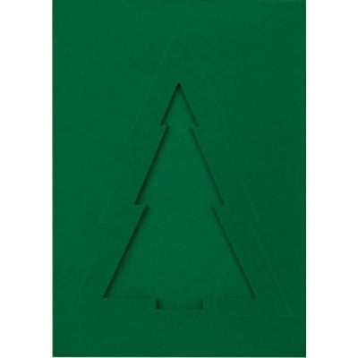Комплект картичка с елха прозорец и плик, 220 g/m2, А6, 5 бр., зелен