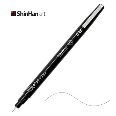 Тънкописец водоустйчив, TOUCH LINER, черен, 0.05 mm