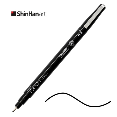 Тънкописец водоустйчив, TOUCH LINER, черен, 0,8 mm