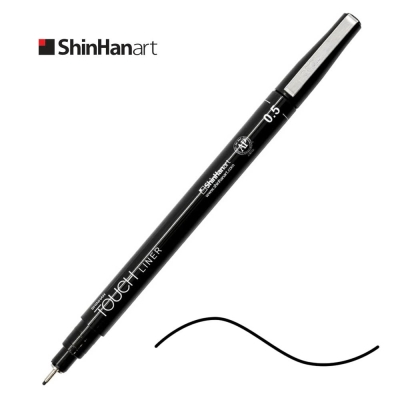 Тънкописец водоустйчив, TOUCH LINER, черен, 0.5 mm
