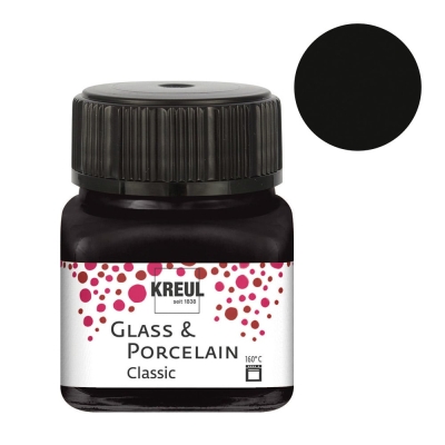 Боя за порцелан Porcelain 160°C, Brilliant, 20 ml, Black