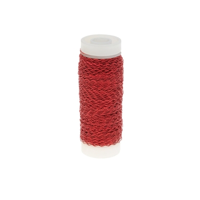 Къдрава медна тел, ф 0.25 mm, 45 m, червена