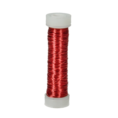 Медна тел, ф 0.50 mm, 25 m, червен металик
