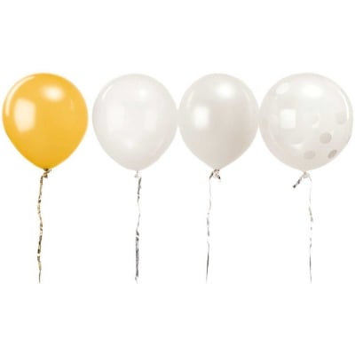 Балони бял микс, 12 бр, 30 cm