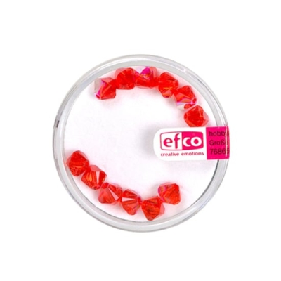 Перла многостенна Swarovski, 6 mm, 12 бр., светъл сиам - АВ