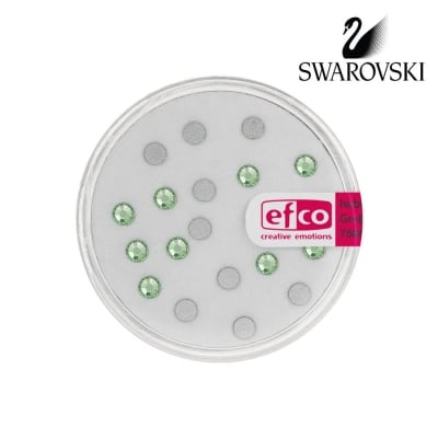 Кристали Swarovski, едностранно плоски, ф 3 mm, 20 броя., Перидот