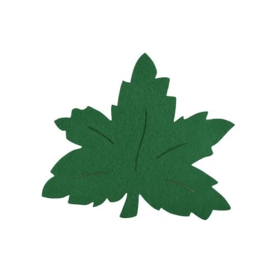 Деко фигурка лозов лист, Filz, 40 mm, тъмнозелен