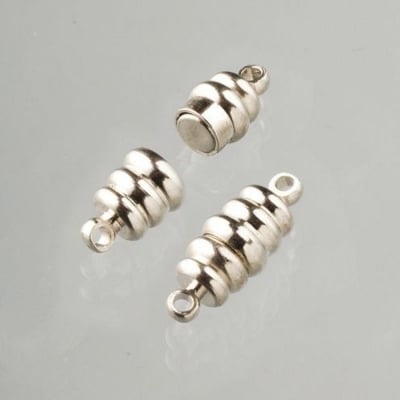 Магнитен обков, OliVe, изключително здрав, Ф 20 mm, 2 бр., посребрен