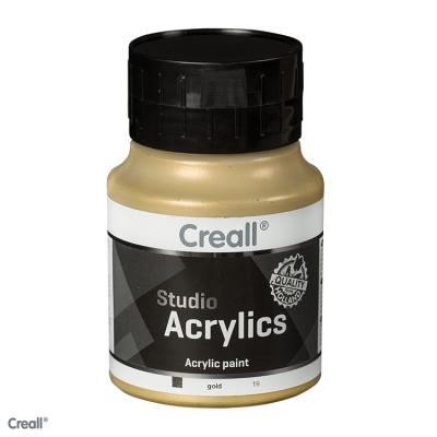 Акрилна металик боя CREALL STUDIO, 500ml, злато