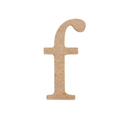Декоративен символ RicoDesign, "f", MDF, 4,1x2,1 cm