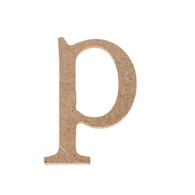Декоративен символ RicoDesign, "p", MDF, 4,1x3,0 cm