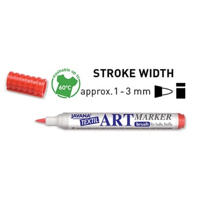 Маркер за рисуване  върху текстил Art Marker, JAVANA