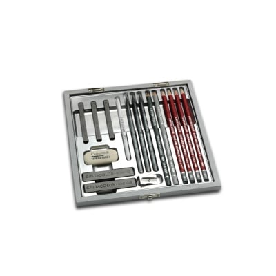 Комплект художествен CretaColor, SILVER BOX, дървена