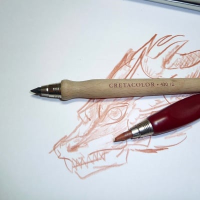 Сухопастелен молив CretaColor, Sanguine Pencils, medium