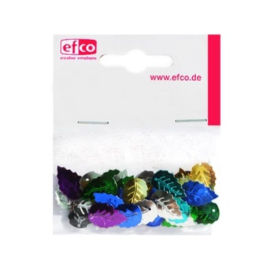 Пайети, листа, релефни, 12 х 18 mm, ~ 33 бр., микс