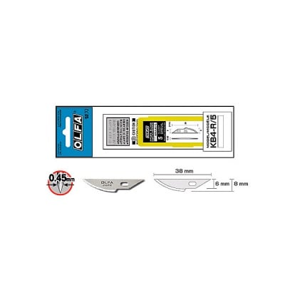 Режеща пластина, OLFA KB 4 R 5, 5 бр.в блистер