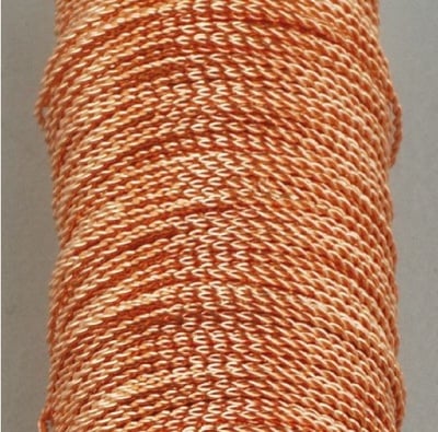 Месингова бижутерска корда, ф 0.45 mm, 15 м, мед