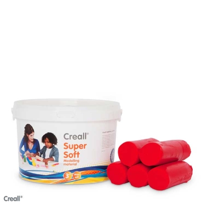 Глина за моделиране CREALL Supersoft, 1750g, червена