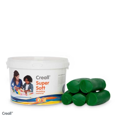 Глина за моделиране CREALL Supersoft, 1750g, зелена