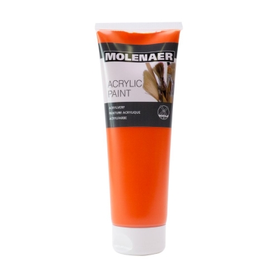 Акрилна боя CREALL MOLENAER ACRYLICS, 250 ml, оранжев