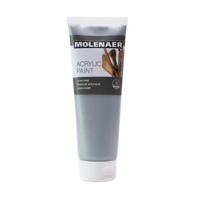 Акрилна боя CREALL MOLENAER ACRYLICS, 250 ml, сребрист
