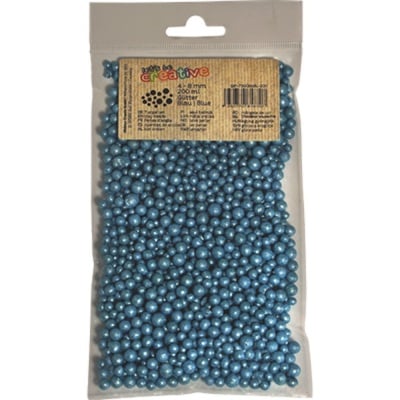 Перли от глина, 4-8 mm, 200 ml, Glitter Blue