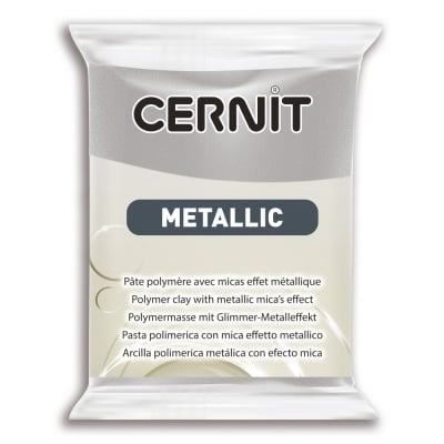 Глина Cernit Metallic, 56 g, silver