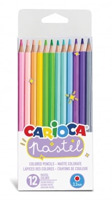 Комплект цветни моливи, Carioca, Tita Pastel Hexagon,12 цвята