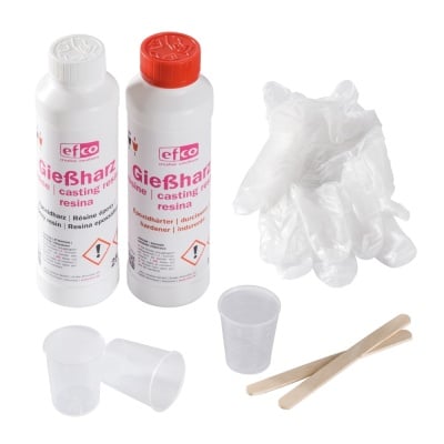 Комплект за направа на бижу от епоксидна смола, прозрачна, 250+125 g