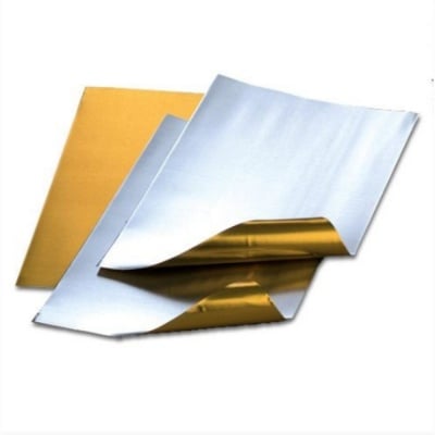 Алуминиево фолио, златно/ сребърно 20 х 30 см / 0,15 мм, 3 бр.