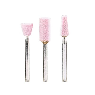 Абразив корундов, цилиндър, конус, кегел, 2,3 mm опашка, 3 части