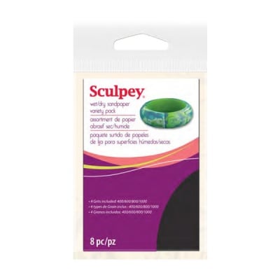Абразивна хартия за глина Sculpey, 8 части