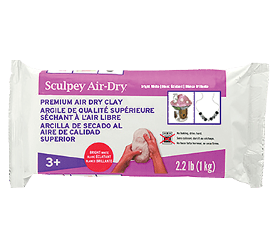 Полимерна глина Sculpey Air Dry, 1 kg, бяла