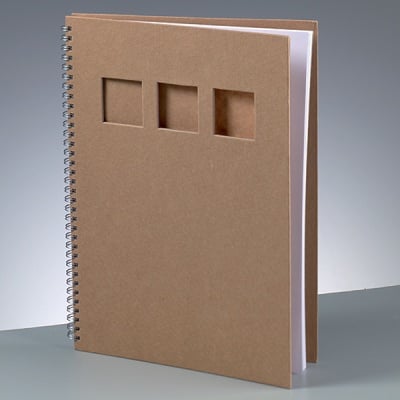 Бележник за скрапбукинг, A 4 / 30 × 21,5 cm, 60 стр., 70 g/m², кафяв