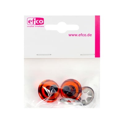 Безопасни копчета - очички, 16 mm, 2 броя, червени