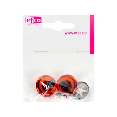 Безопасни копчета - очички, 20 mm, 2 броя, червени