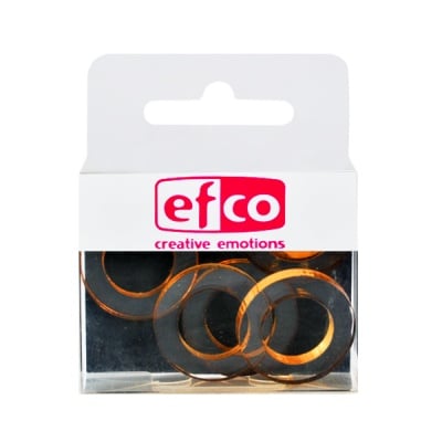 Бижу Acryl Duo, кръг, 4 / 24 mm, 5 броя, прозрачни с кафяв оттенък