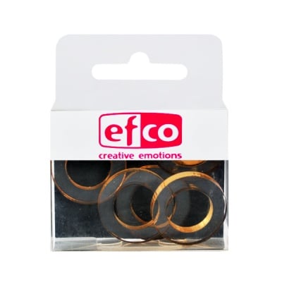 Бижу Acryl Duo, кръг, 4 / 24 mm, 5 броя, прозрачни със златист оттенък