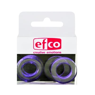 Бижу Acryl Duo, кръг, 4 / 24 mm, 5 броя, прозрачно с лилав оттенък