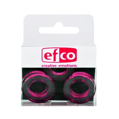 Бижу Acryl Duo, кръг, 4 / 24 mm, 5 броя, прозрачно с розов оттенък