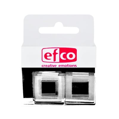 Бижу Acryl Duo, квадрат, 4 / 22 mm, 5 броя, прозрачни