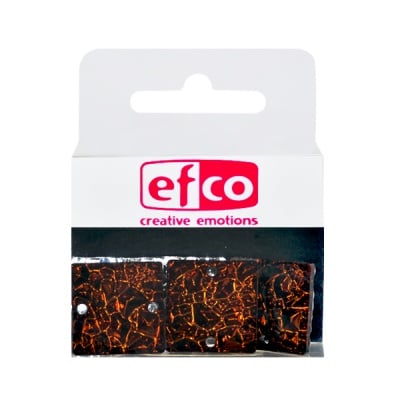 Бижу Acryl Ice crystal, квадрат, 20 mm, 5 броя, кафяви