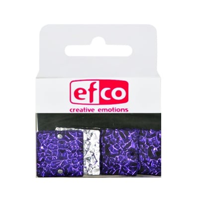 Бижу Acryl Ice crystal, квадрат, 20 mm, 5 броя, лилави