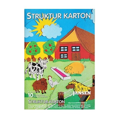 Блок структурен картон, 220 g/m2, 22,5 x 32,5, 10 л, разноцветен