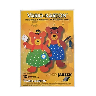 Блок варио картон, 300 g/m2, 22,5 x 32,5, 10 л, различни декори